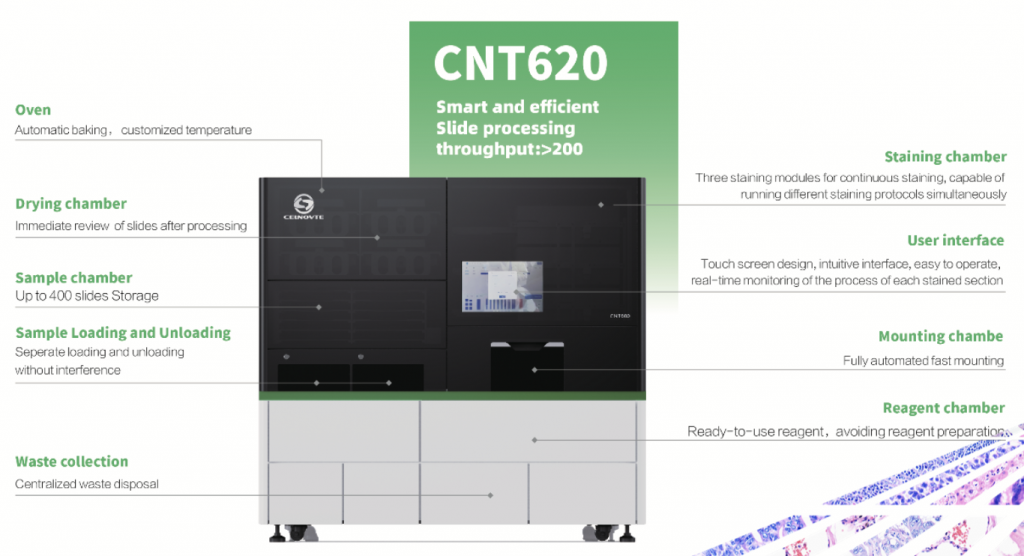 CNT 620 Fully Automatic H&E Drip-Stainer and Coverslipper